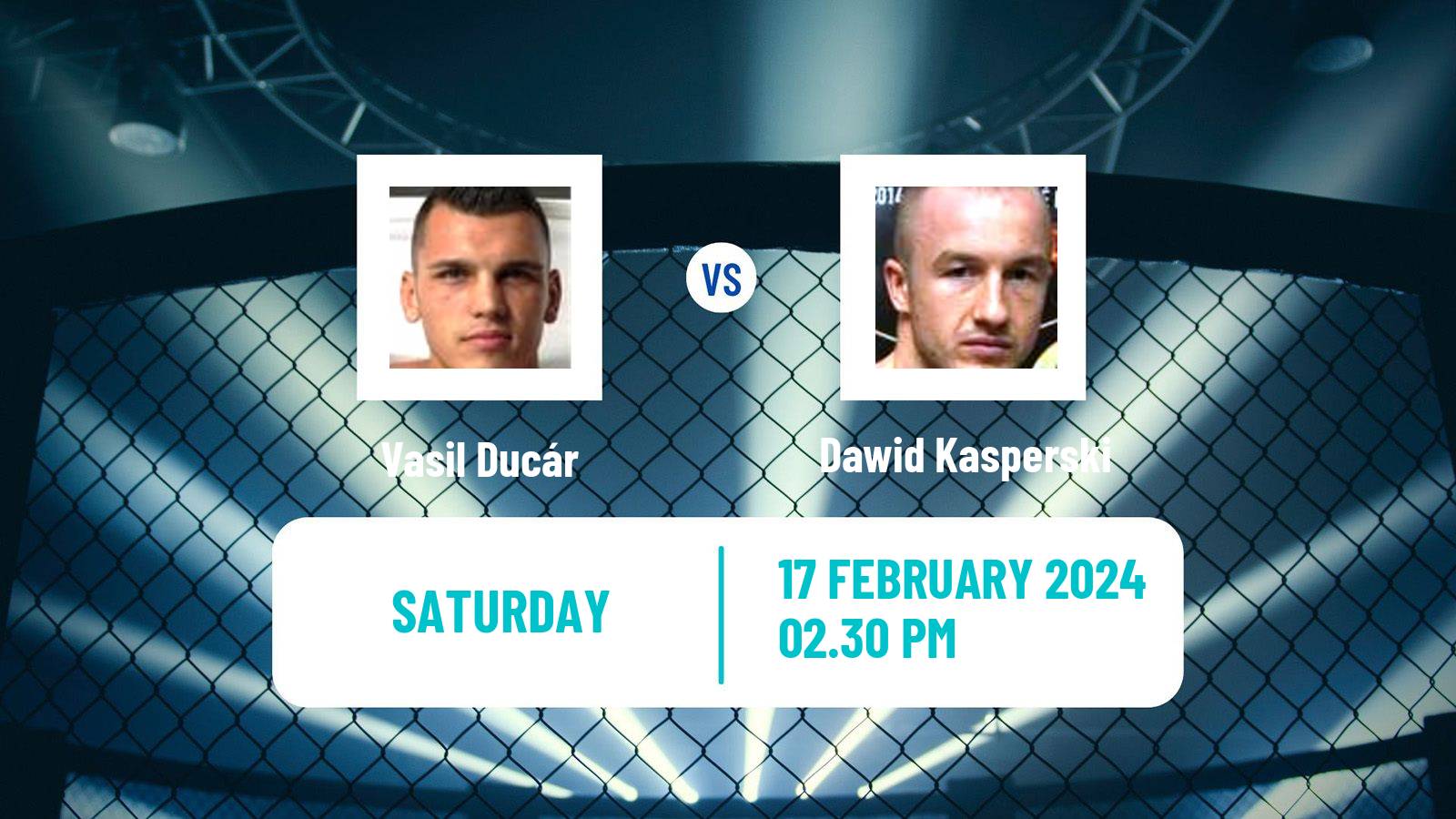 MMA Light Heavyweight Ksw Men Vasil Ducár - Dawid Kasperski