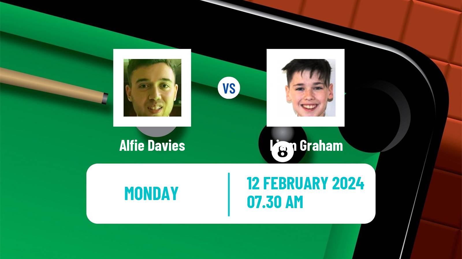Snooker Welsh Open Alfie Davies - Liam Graham