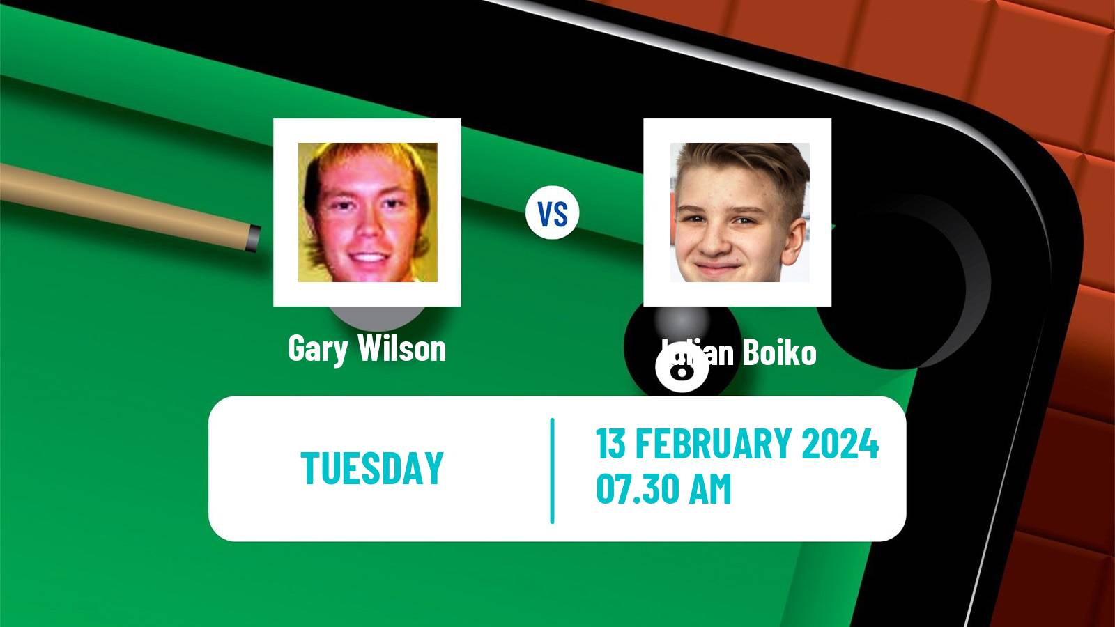 Snooker Welsh Open Gary Wilson - Iulian Boiko