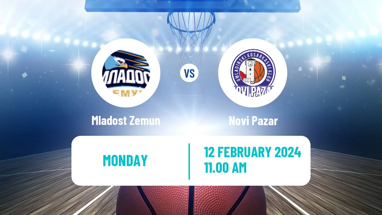 Basketball Serbian First League Basketball Mladost Zemun - Novi Pazar