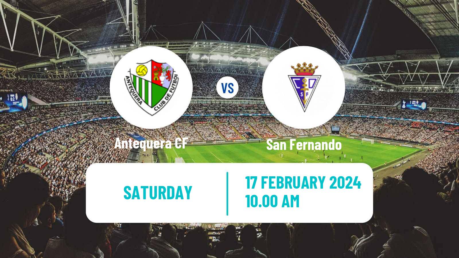 Soccer Spanish Primera RFEF Group 2 Antequera - San Fernando