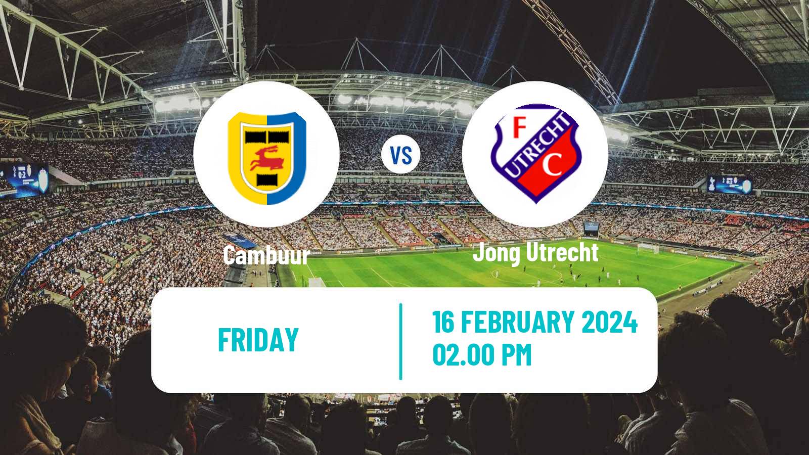 Soccer Dutch Eerste Divisie Cambuur - Jong Utrecht