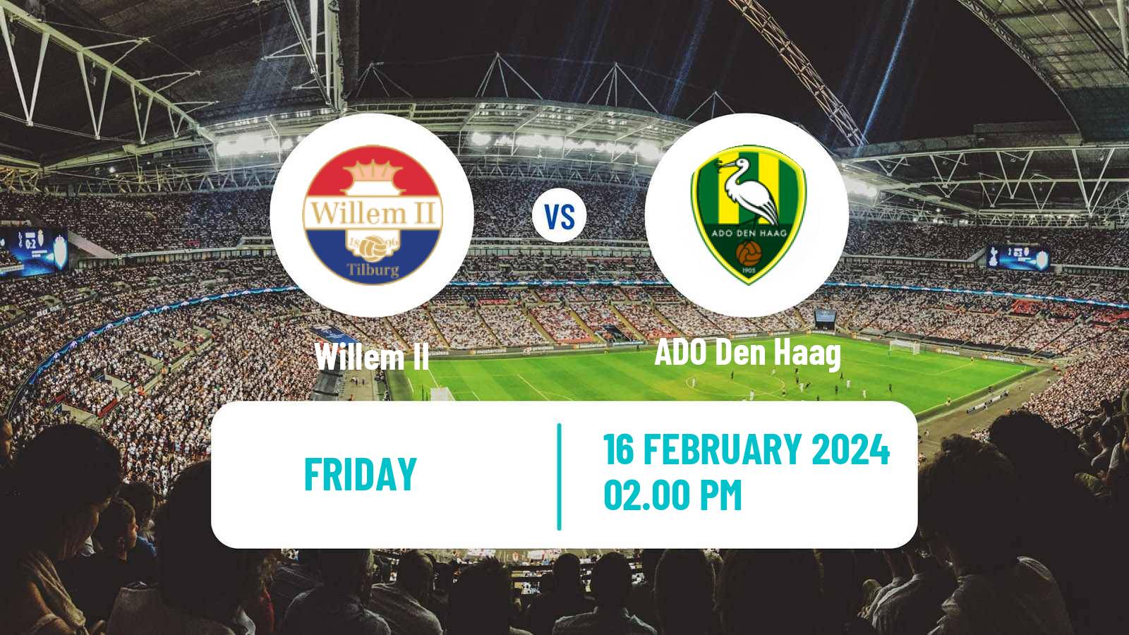 Soccer Dutch Eerste Divisie Willem II - ADO Den Haag