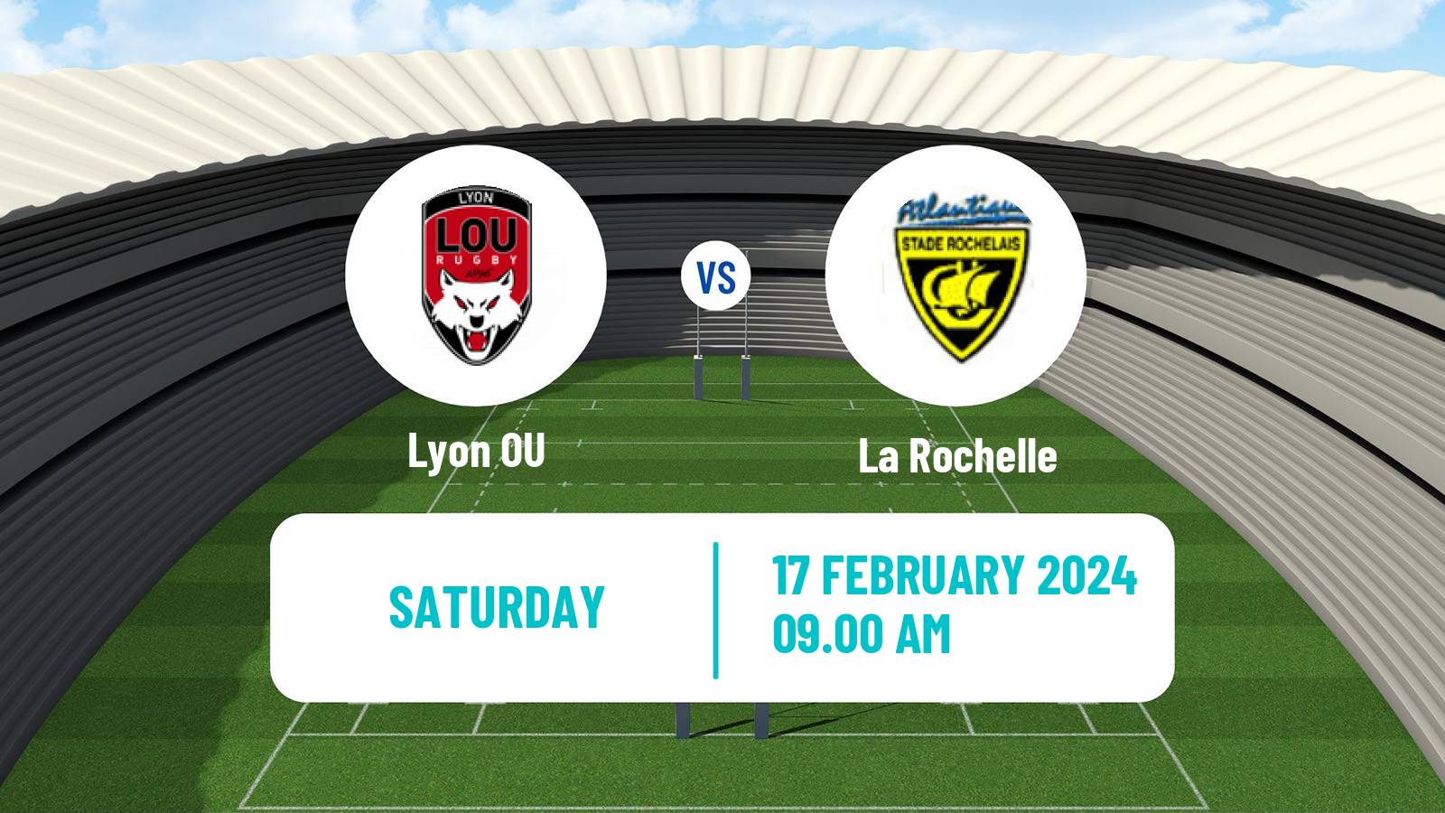 Rugby union French Top 14 Lyon - La Rochelle