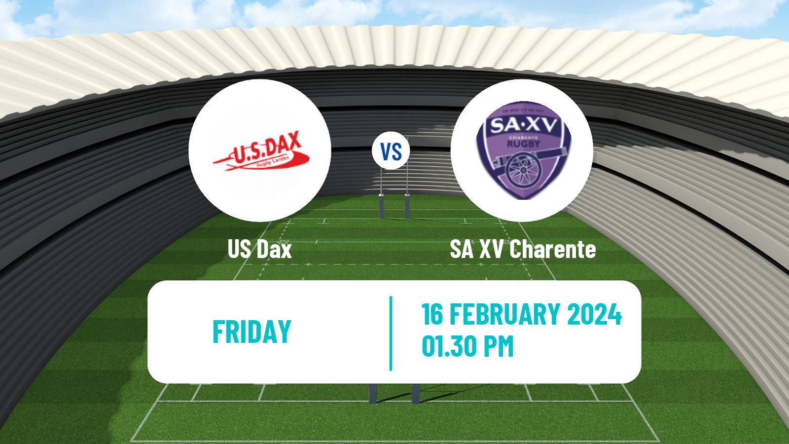 Rugby union French Pro D2 US Dax - SA XV Charente