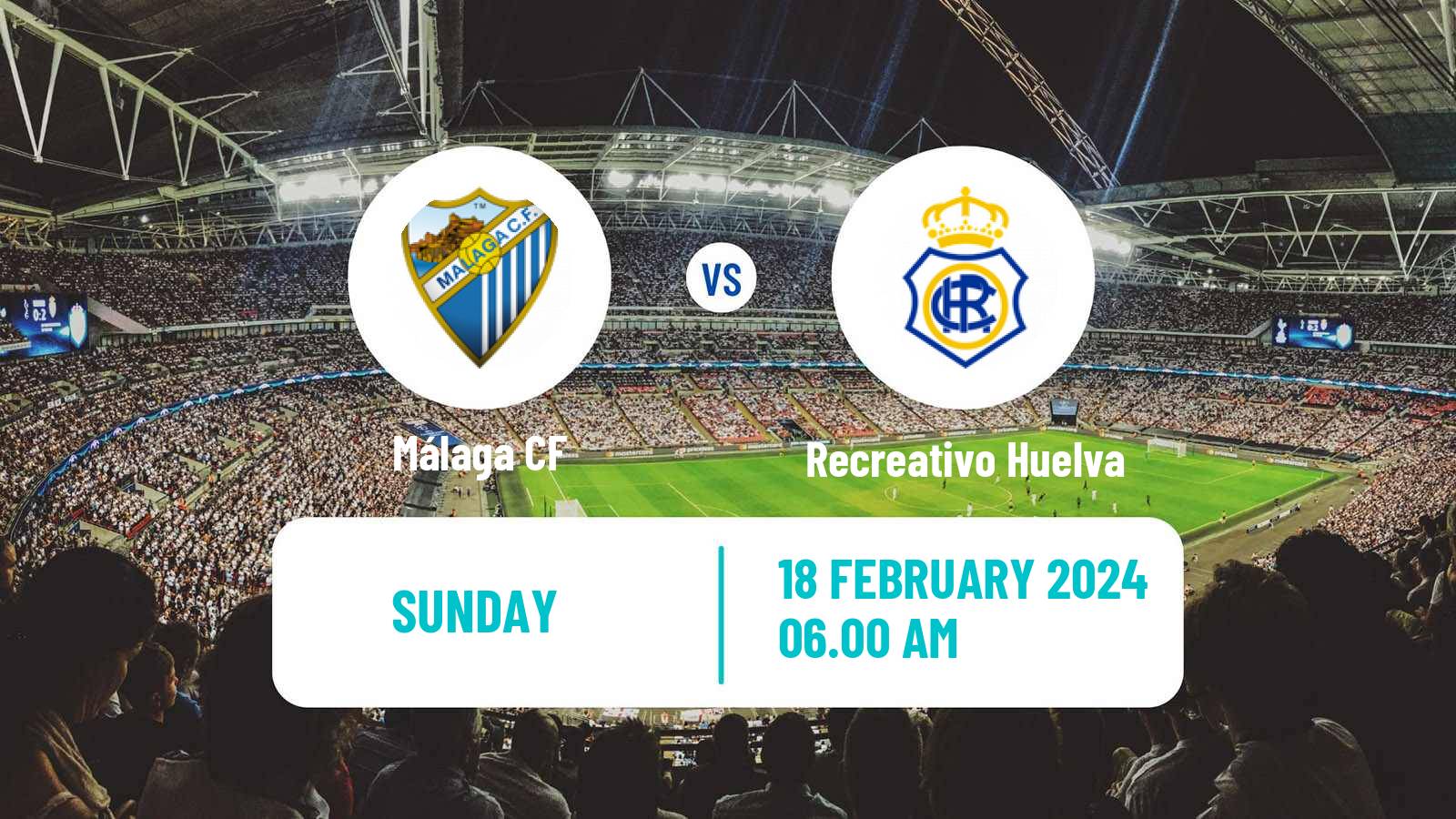 Soccer Spanish Primera RFEF Group 2 Málaga - Recreativo Huelva