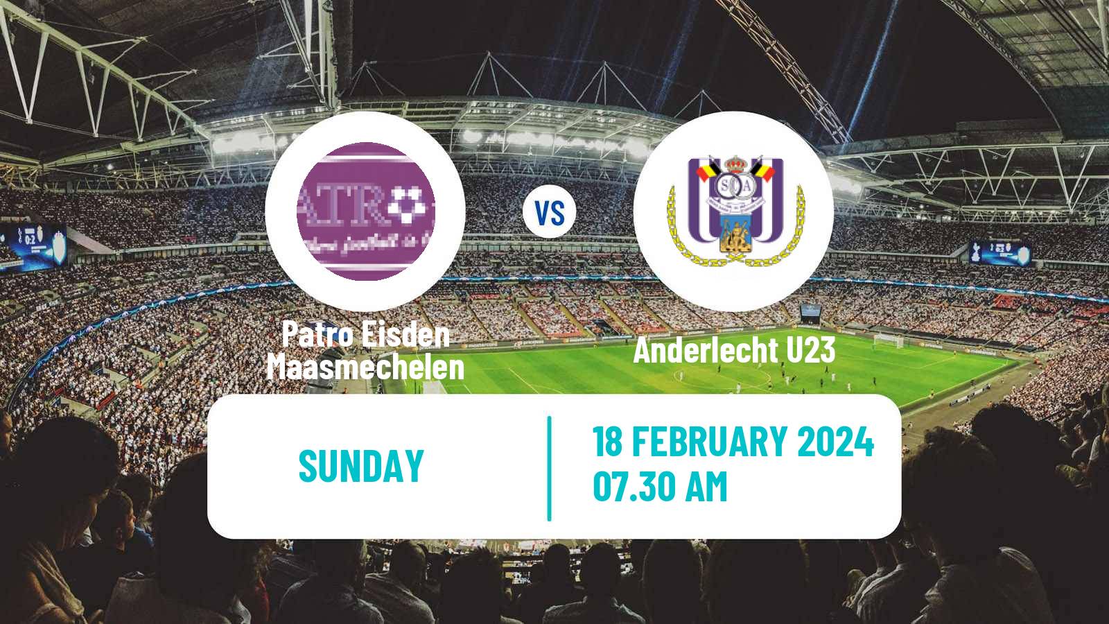 Soccer Belgian Сhallenger Pro League Patro Eisden Maasmechelen - Anderlecht U23