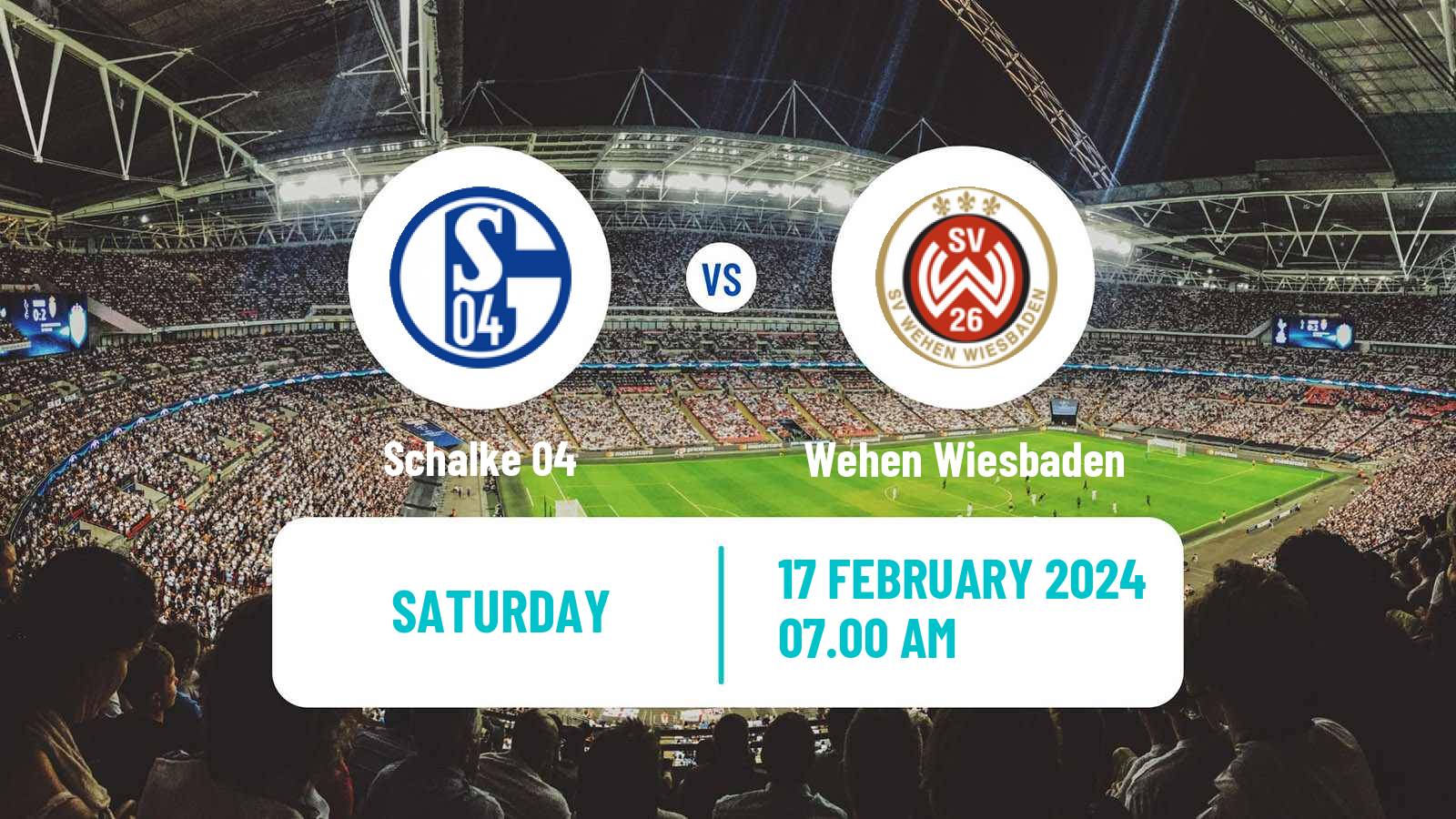 Soccer German 2 Bundesliga Schalke 04 - Wehen Wiesbaden