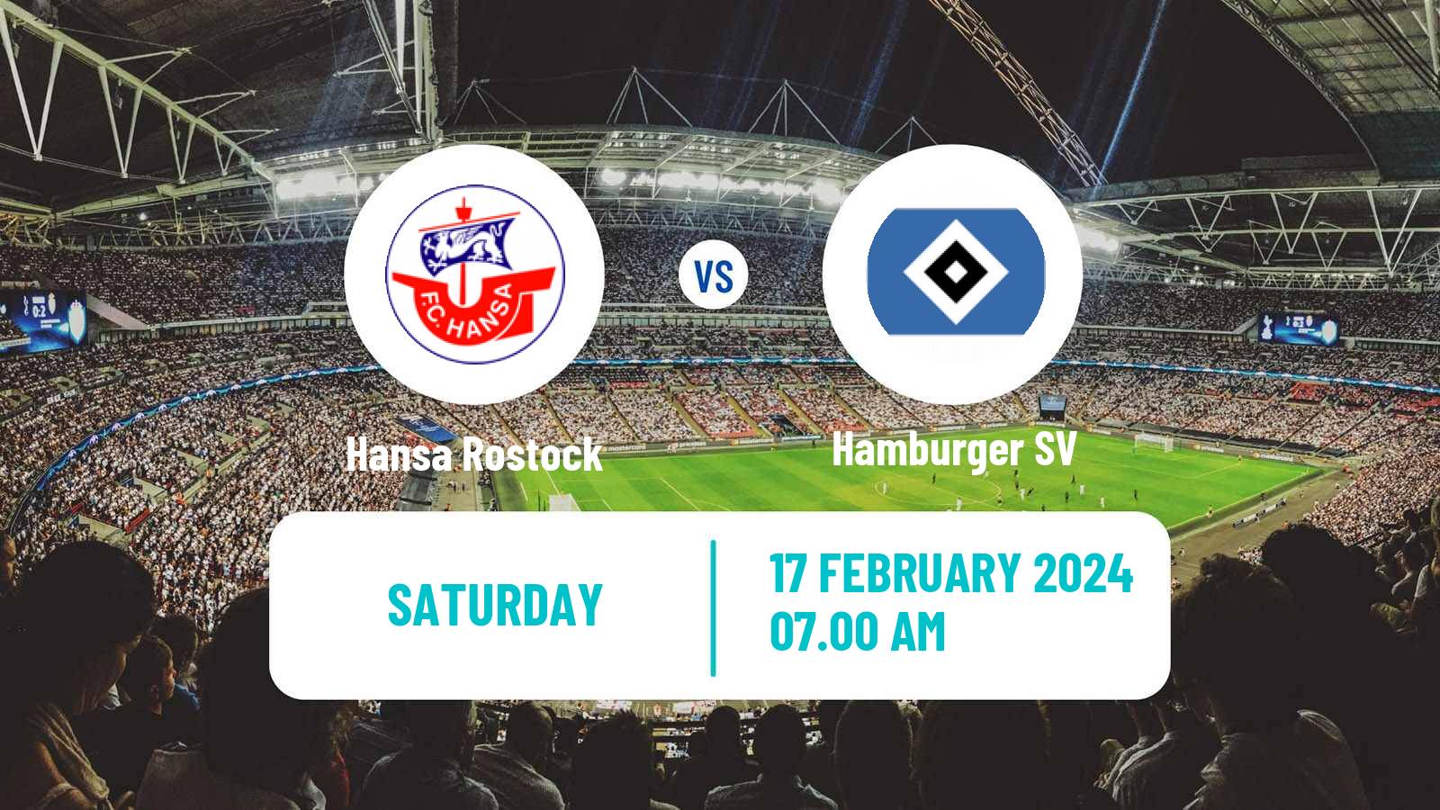 Soccer German 2 Bundesliga Hansa Rostock - Hamburger SV