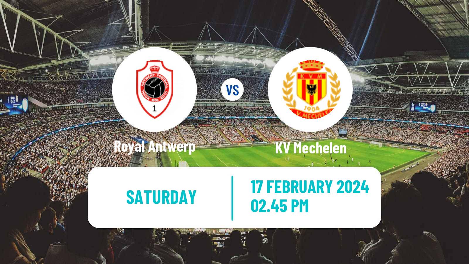 Soccer Belgian Jupiler Pro League Royal Antwerp - KV Mechelen