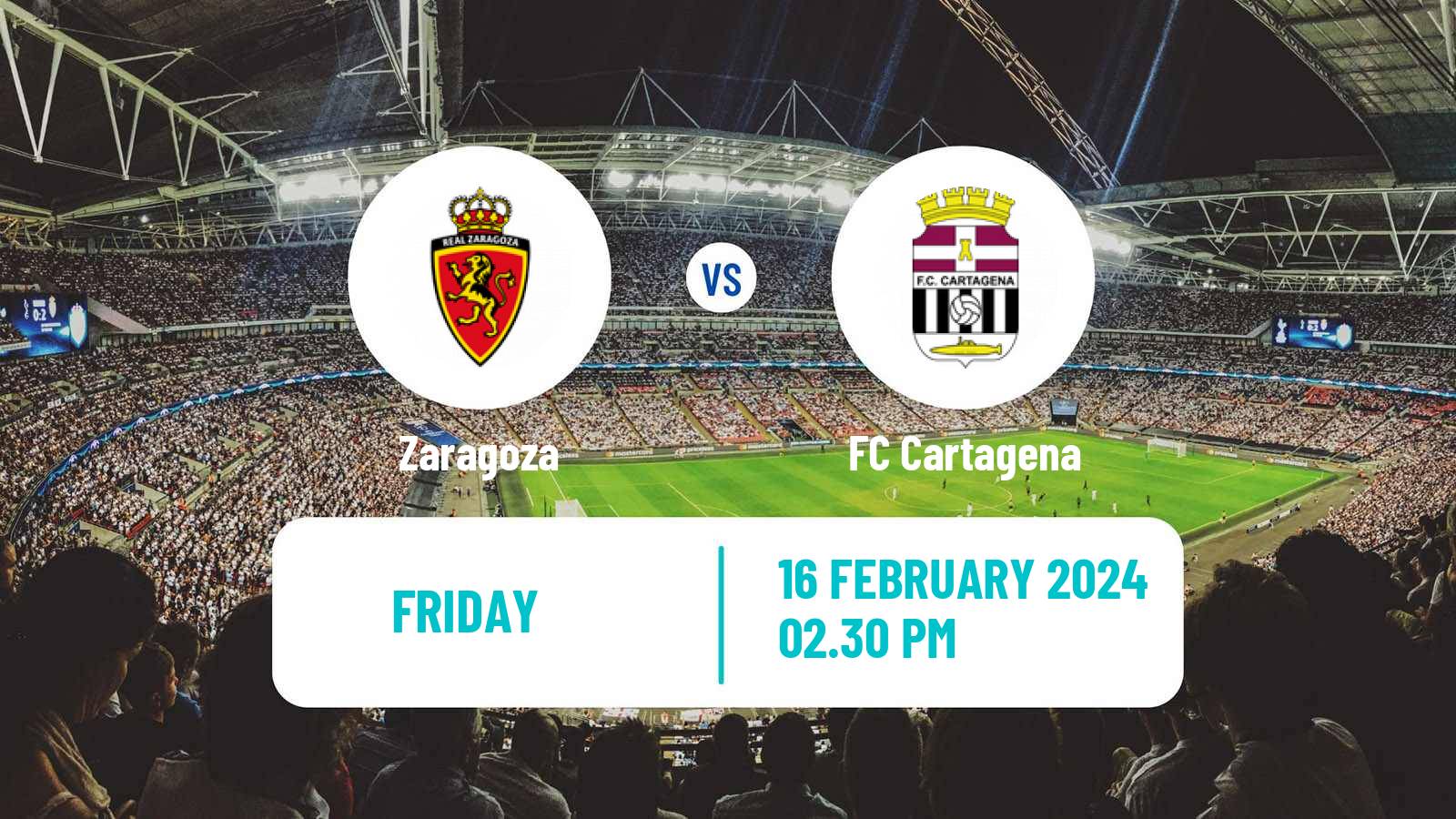 Soccer Spanish LaLiga2 Zaragoza - Cartagena