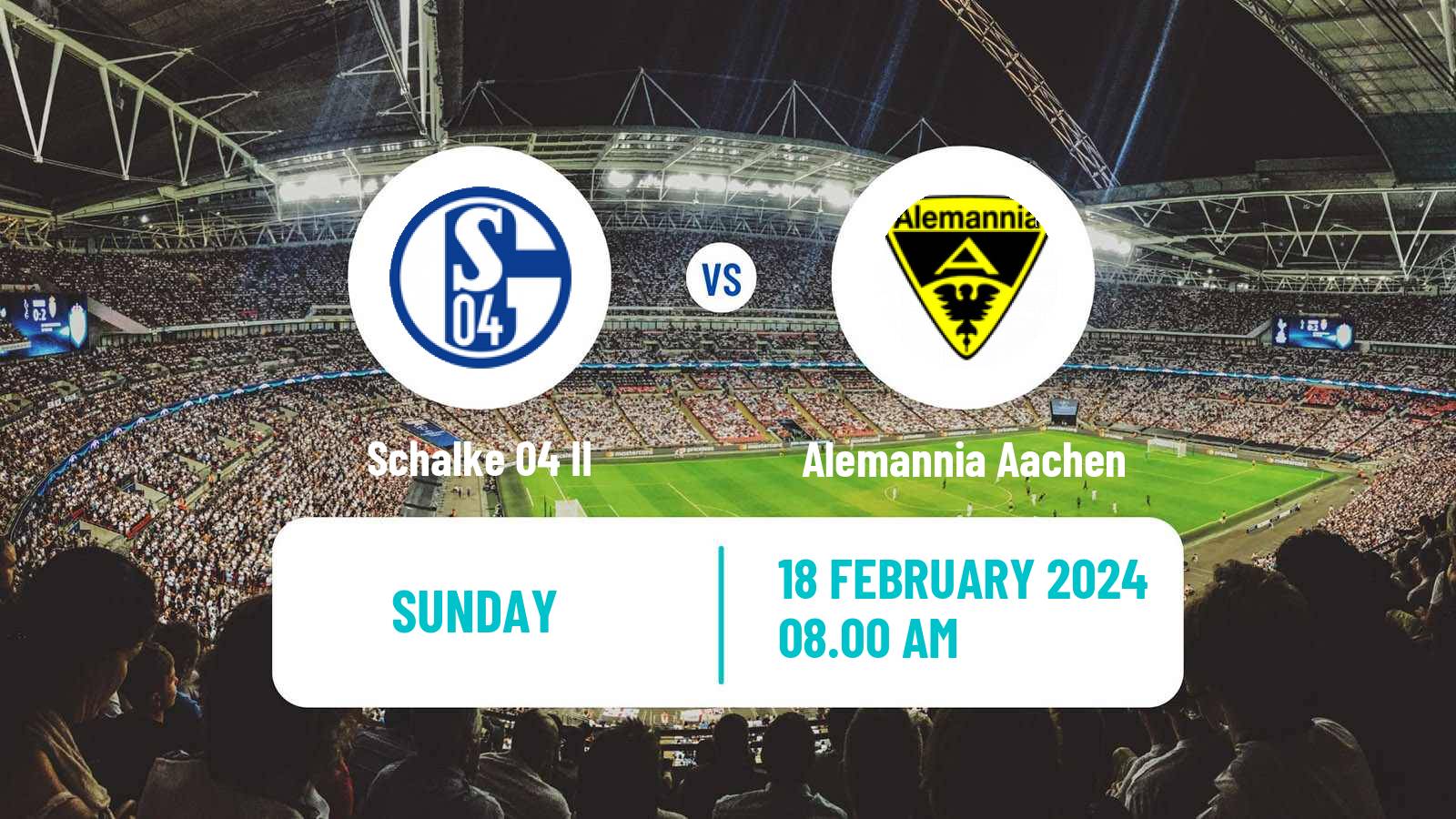 Soccer German Regionalliga West Schalke 04 II - Alemannia Aachen