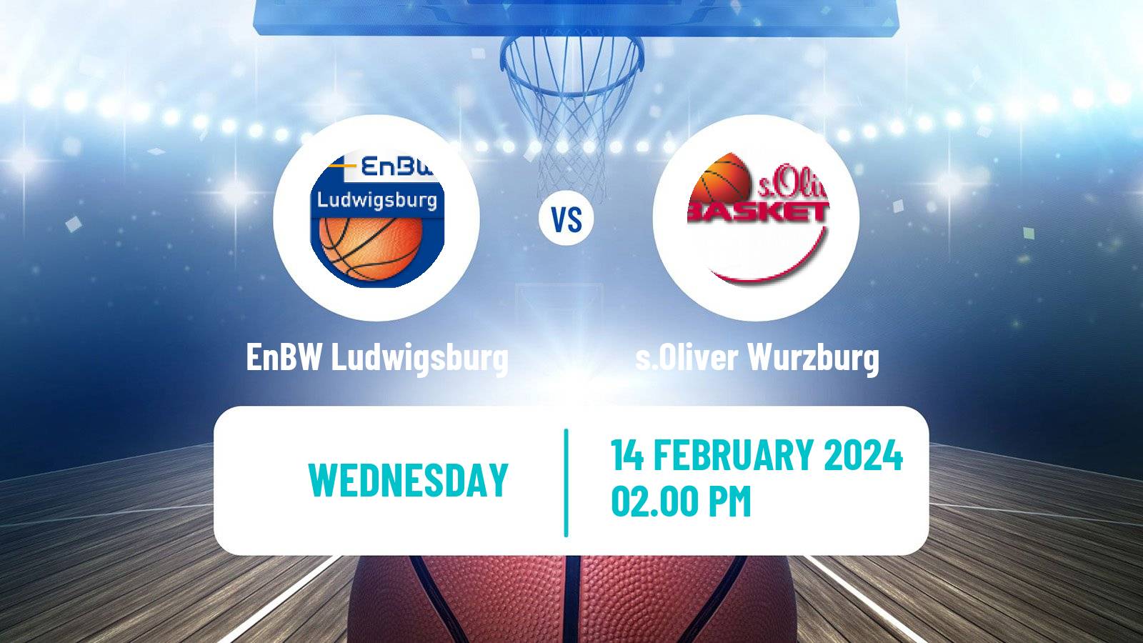Basketball German BBL EnBW Ludwigsburg - s.Oliver Wurzburg