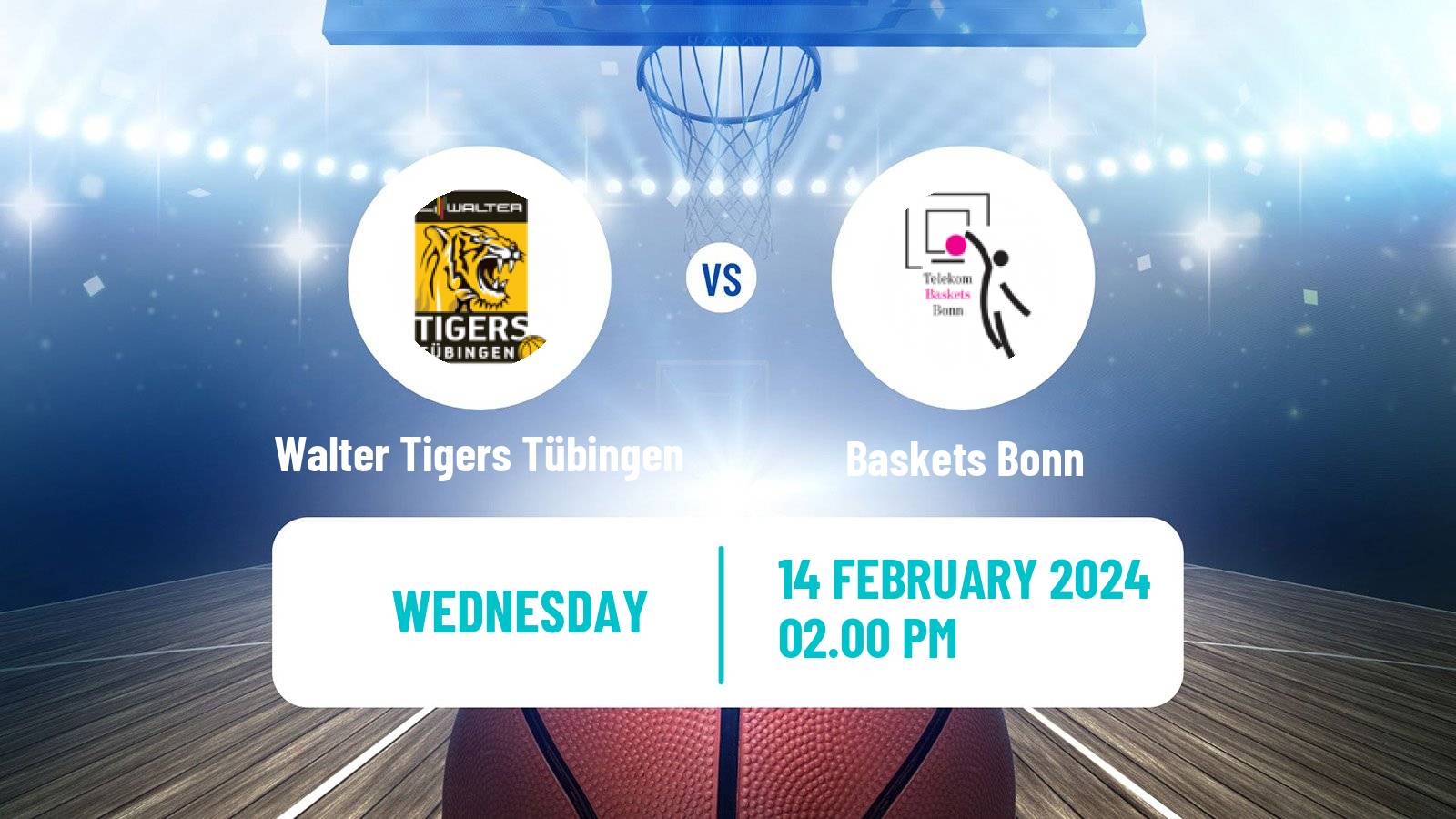 Basketball German BBL Walter Tigers Tübingen - Baskets Bonn