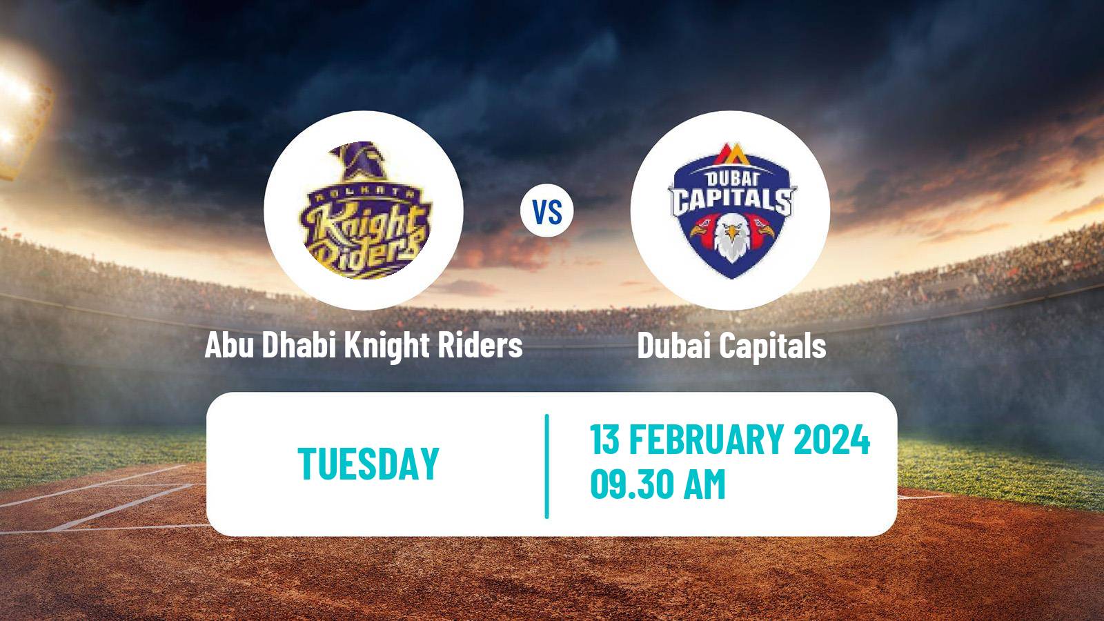 Cricket International League T20 Abu Dhabi Knight Riders - Dubai Capitals