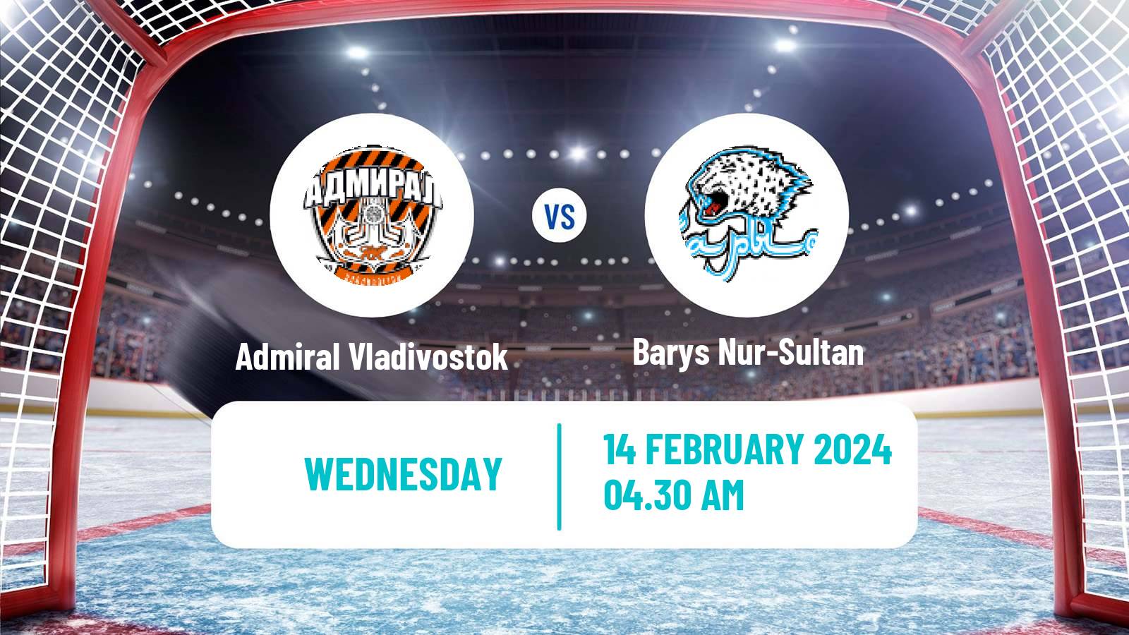 Hockey KHL Admiral Vladivostok - Barys Nur-Sultan