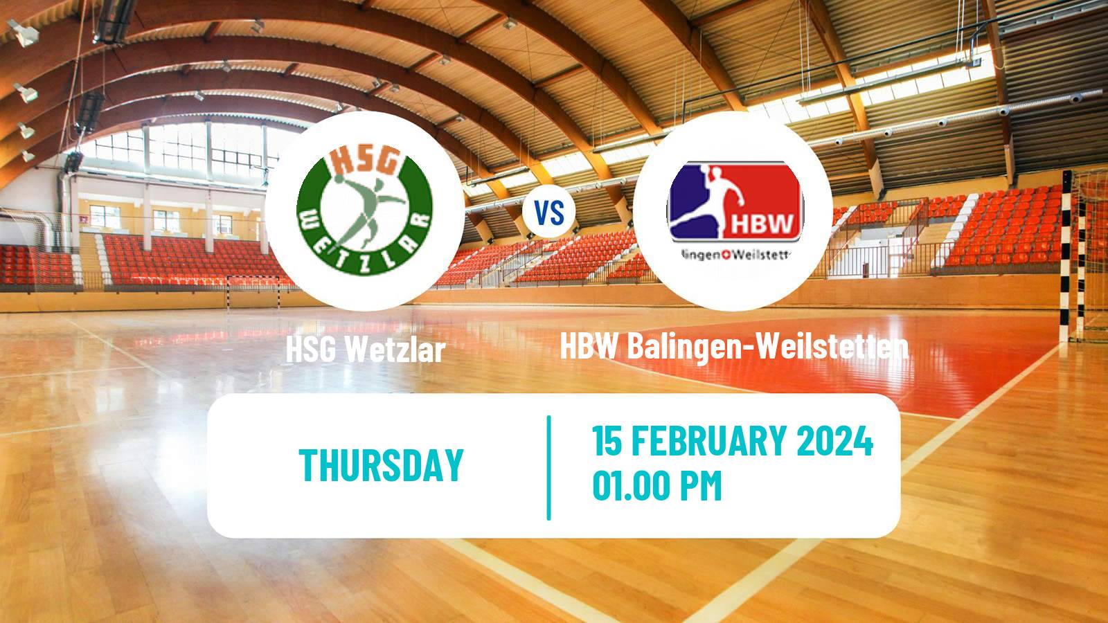 Handball German Bundesliga Handball HSG Wetzlar - HBW Balingen-Weilstetten