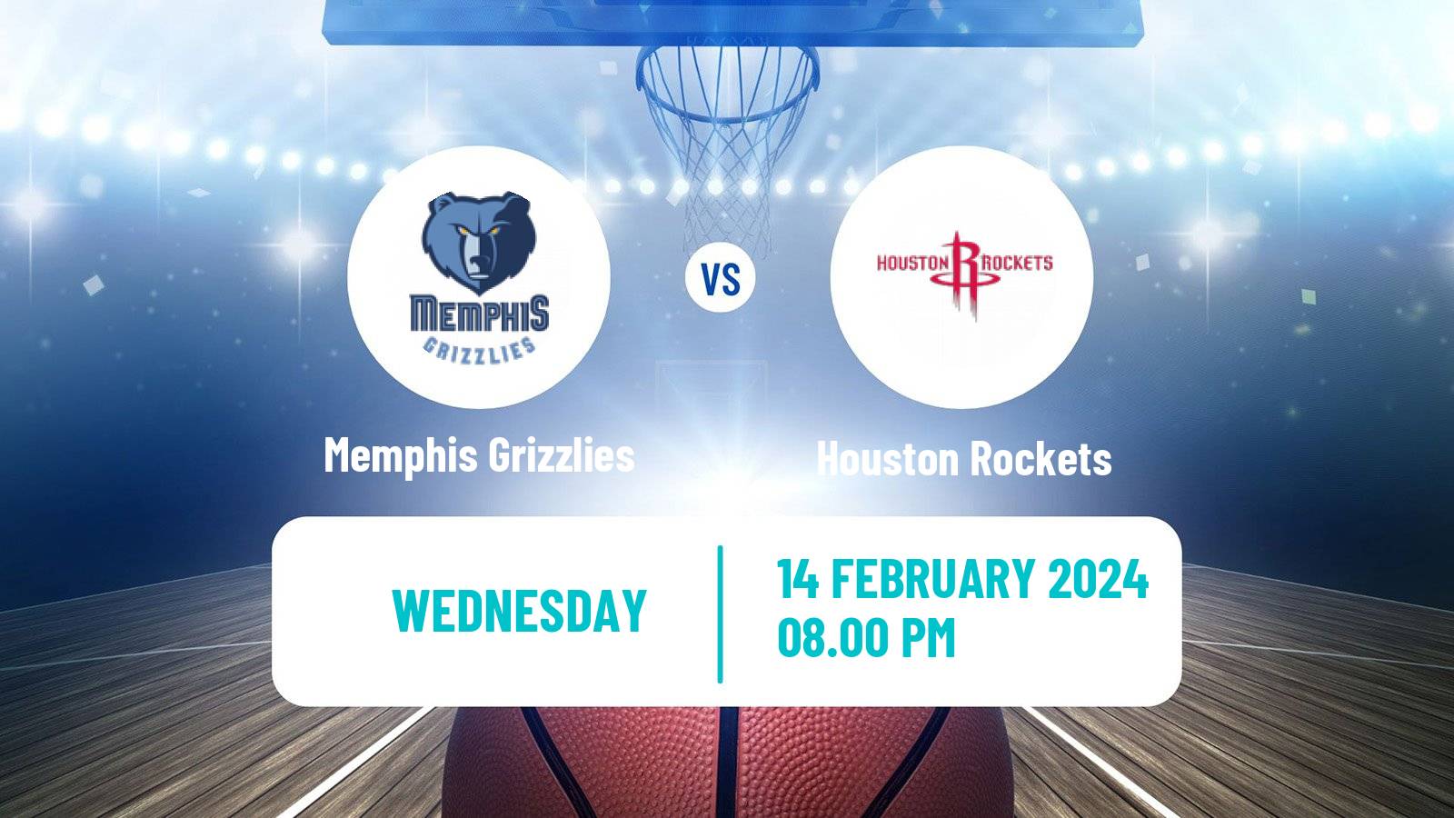 Basketball NBA Memphis Grizzlies - Houston Rockets