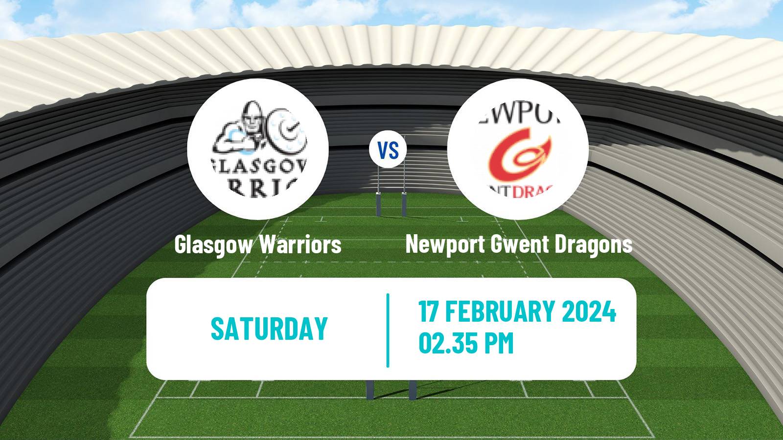 Rugby union United Rugby Championship Glasgow Warriors - Newport Gwent Dragons