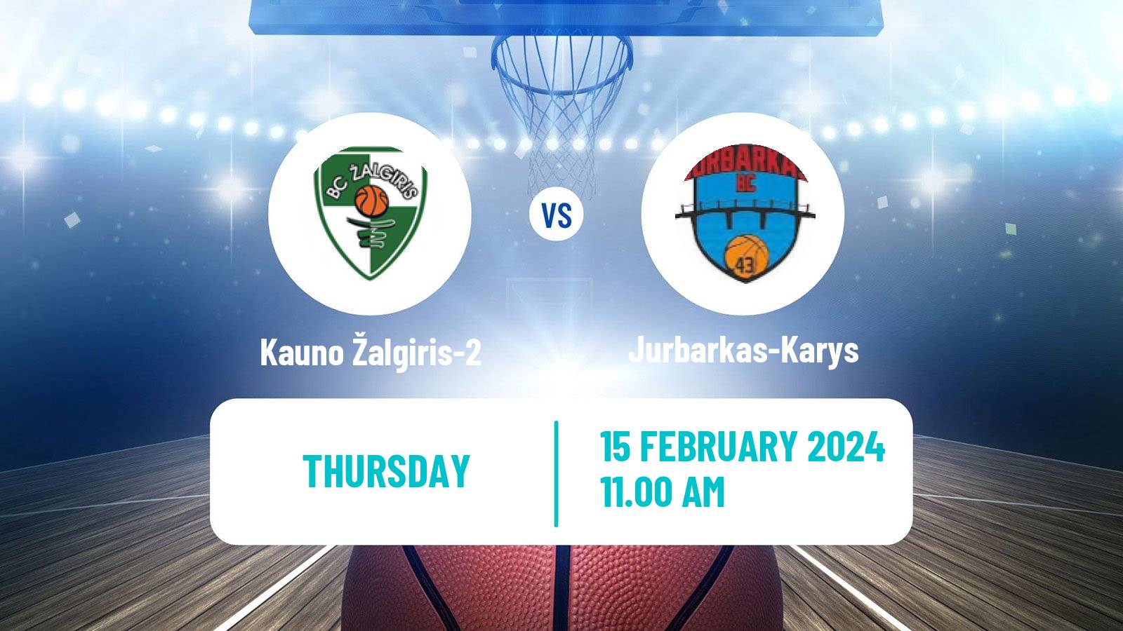 Basketball Lietuvos NKL Kauno Žalgiris-2 - Jurbarkas-Karys