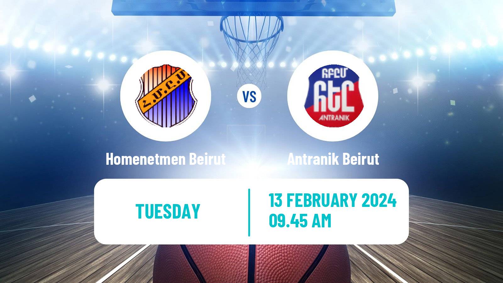 Basketball Lebanese Division 1 Basketball Homenetmen Beirut - Antranik Beirut