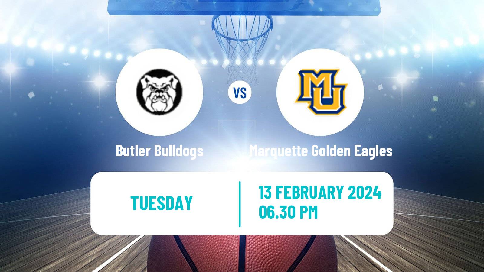 Basketball NCAA College Basketball Butler Bulldogs - Marquette Golden Eagles