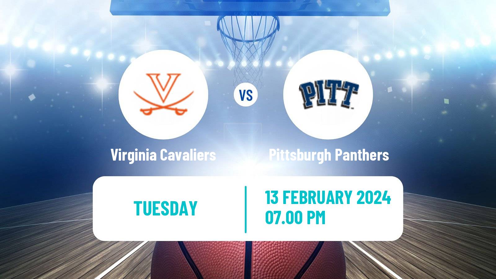 Basketball NCAA College Basketball Virginia Cavaliers - Pittsburgh Panthers