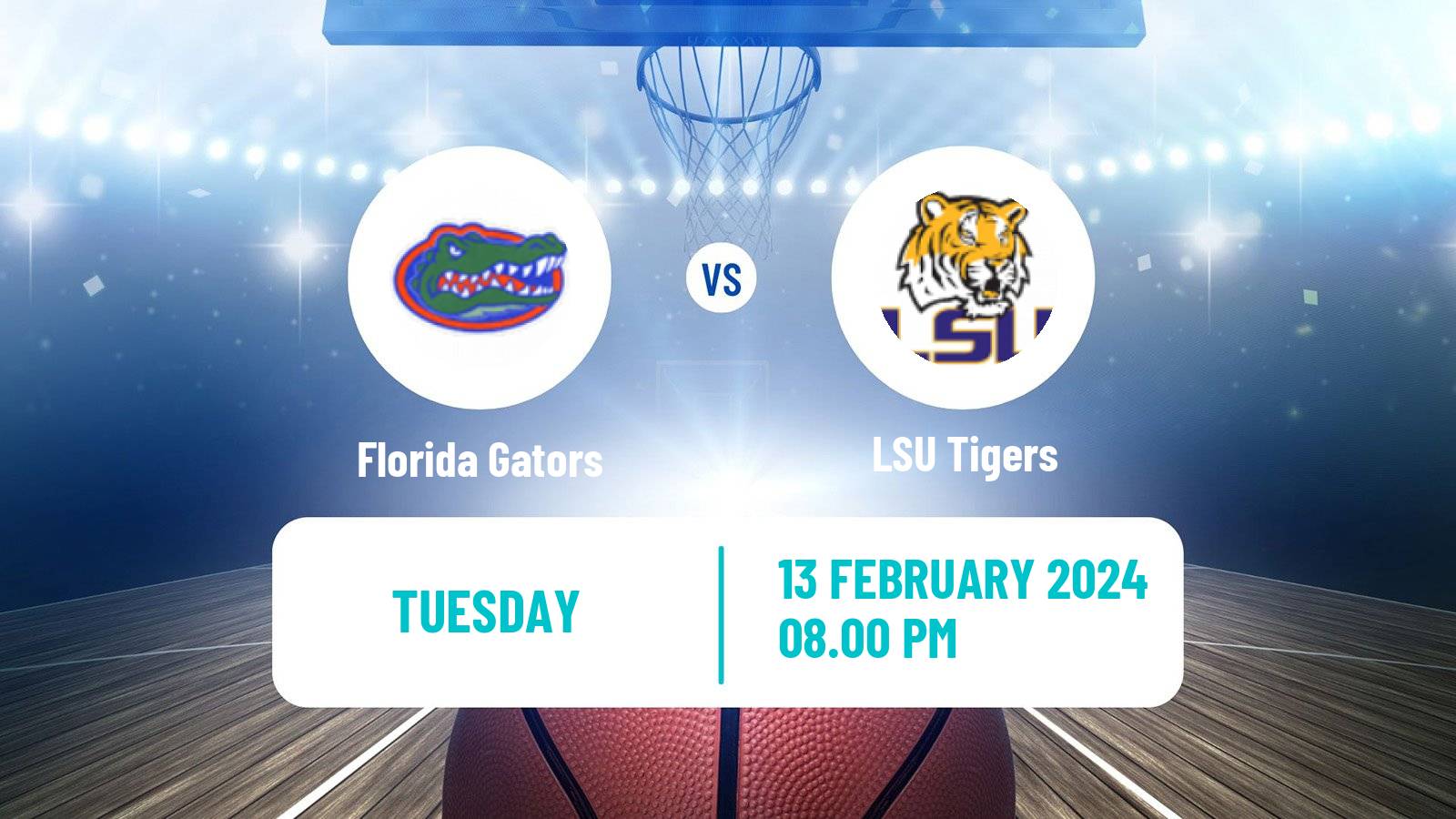 Basketball NCAA College Basketball Florida Gators - LSU Tigers