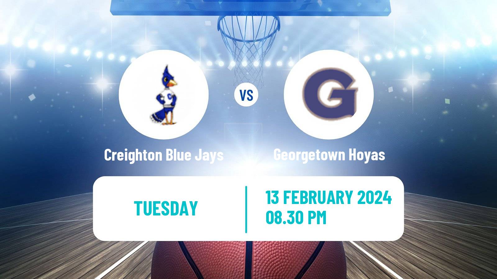 Basketball NCAA College Basketball Creighton Blue Jays - Georgetown Hoyas