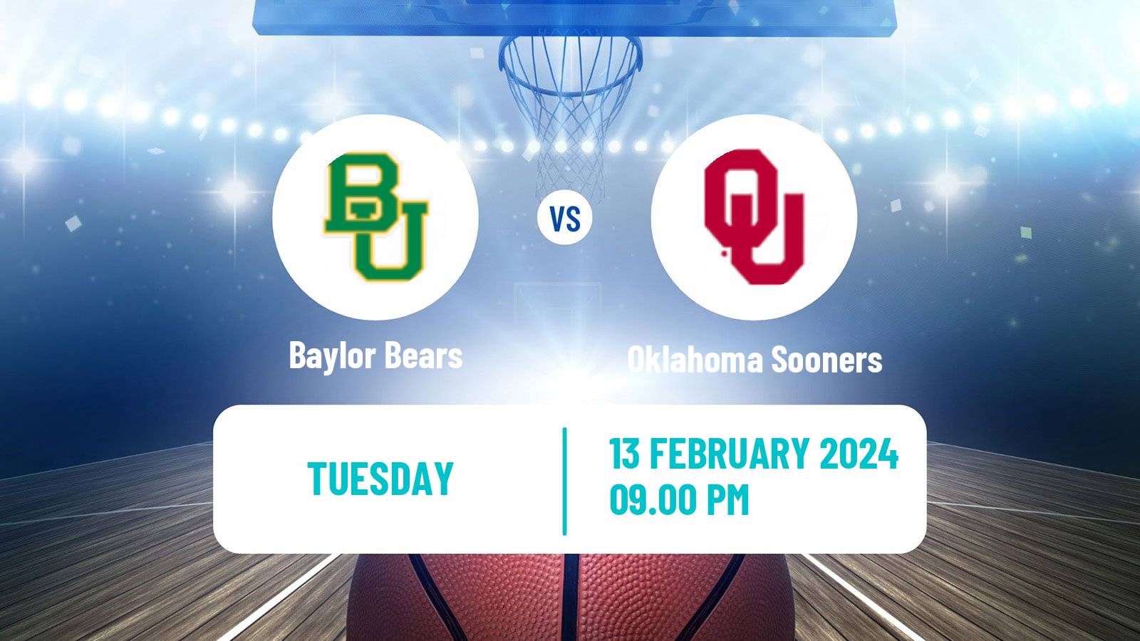Basketball NCAA College Basketball Baylor Bears - Oklahoma Sooners