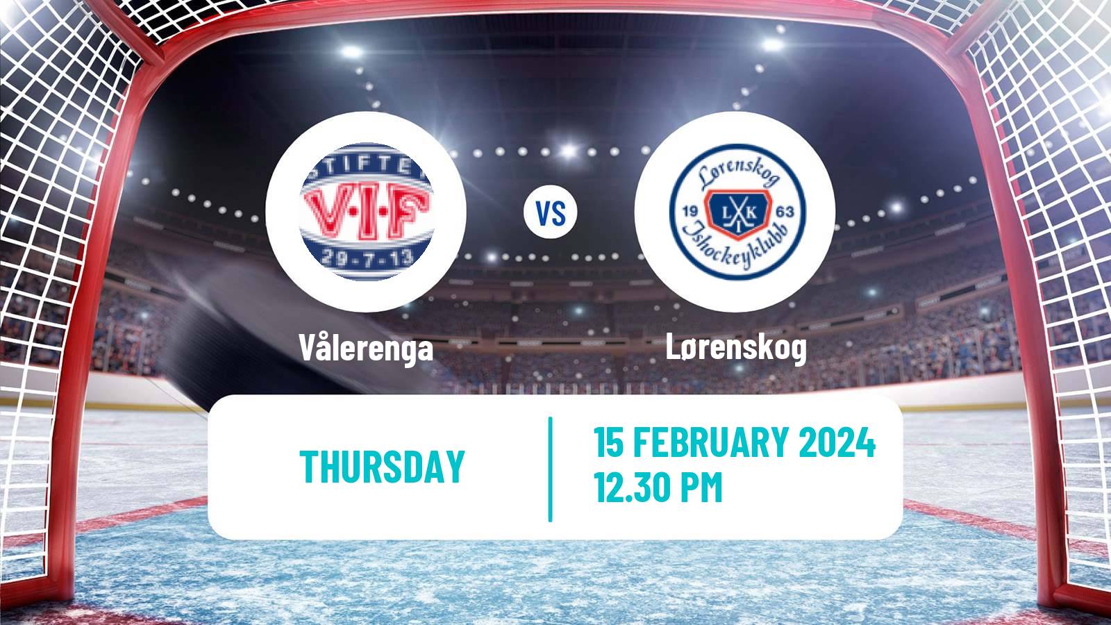Hockey Norwegian Ligaen Hockey Vålerenga - Lørenskog
