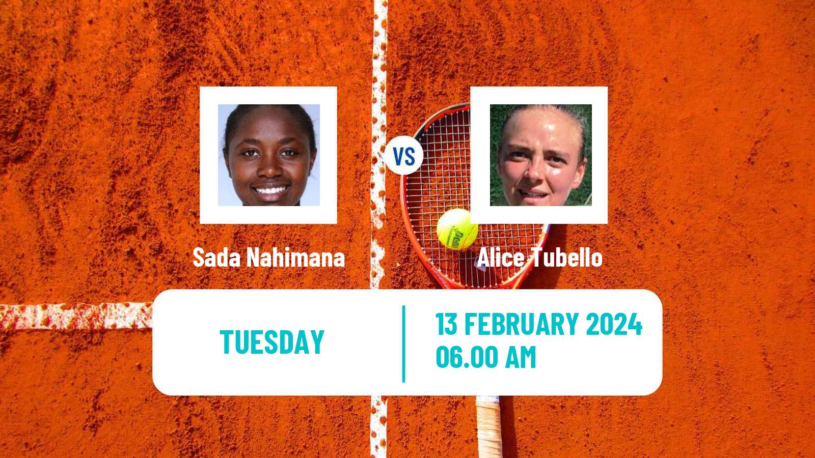 Tennis ITF W35 Hammamet Women Sada Nahimana - Alice Tubello