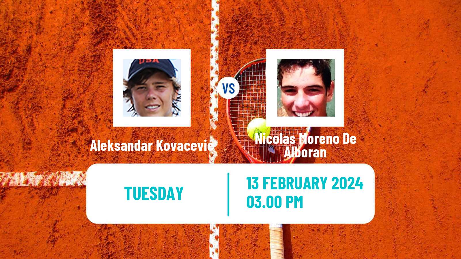 Tennis ATP Delray Beach Aleksandar Kovacevic - Nicolas Moreno De Alboran