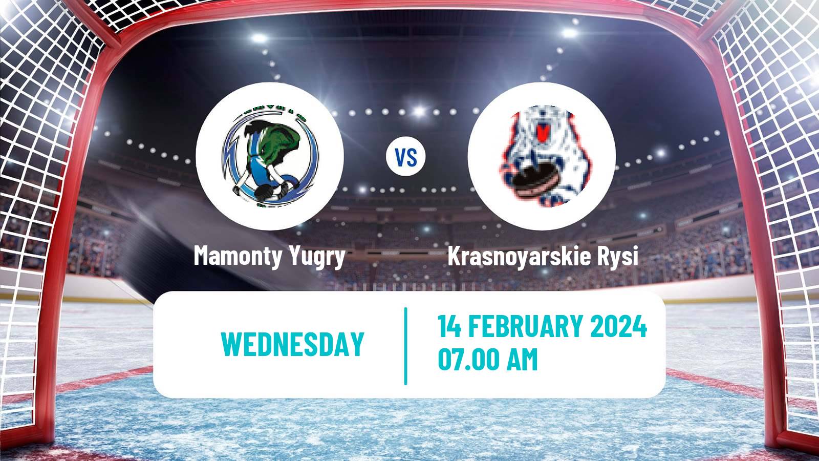 Hockey MHL Mamonty Yugry - Krasnoyarskie Rysi