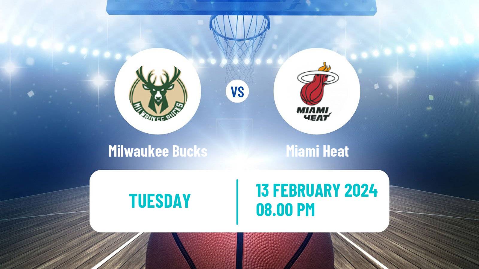 Basketball NBA Milwaukee Bucks - Miami Heat