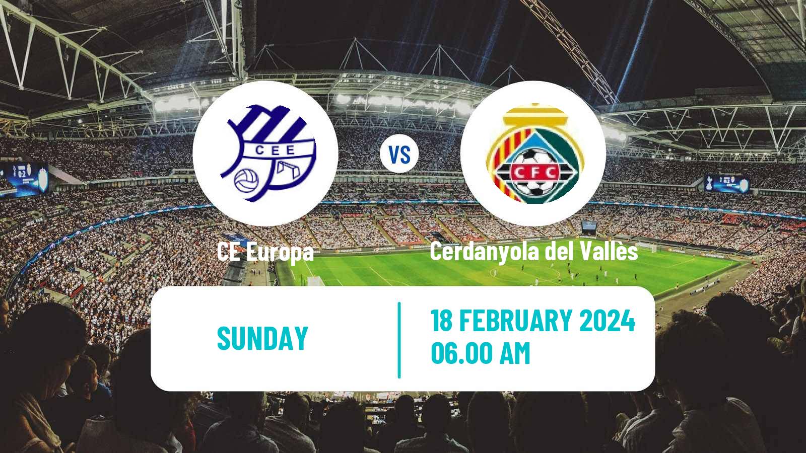 Soccer Spanish Segunda RFEF - Group 3 CE Europa - Cerdanyola del Vallès