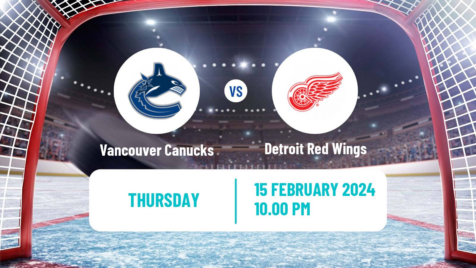 Hockey NHL Vancouver Canucks - Detroit Red Wings