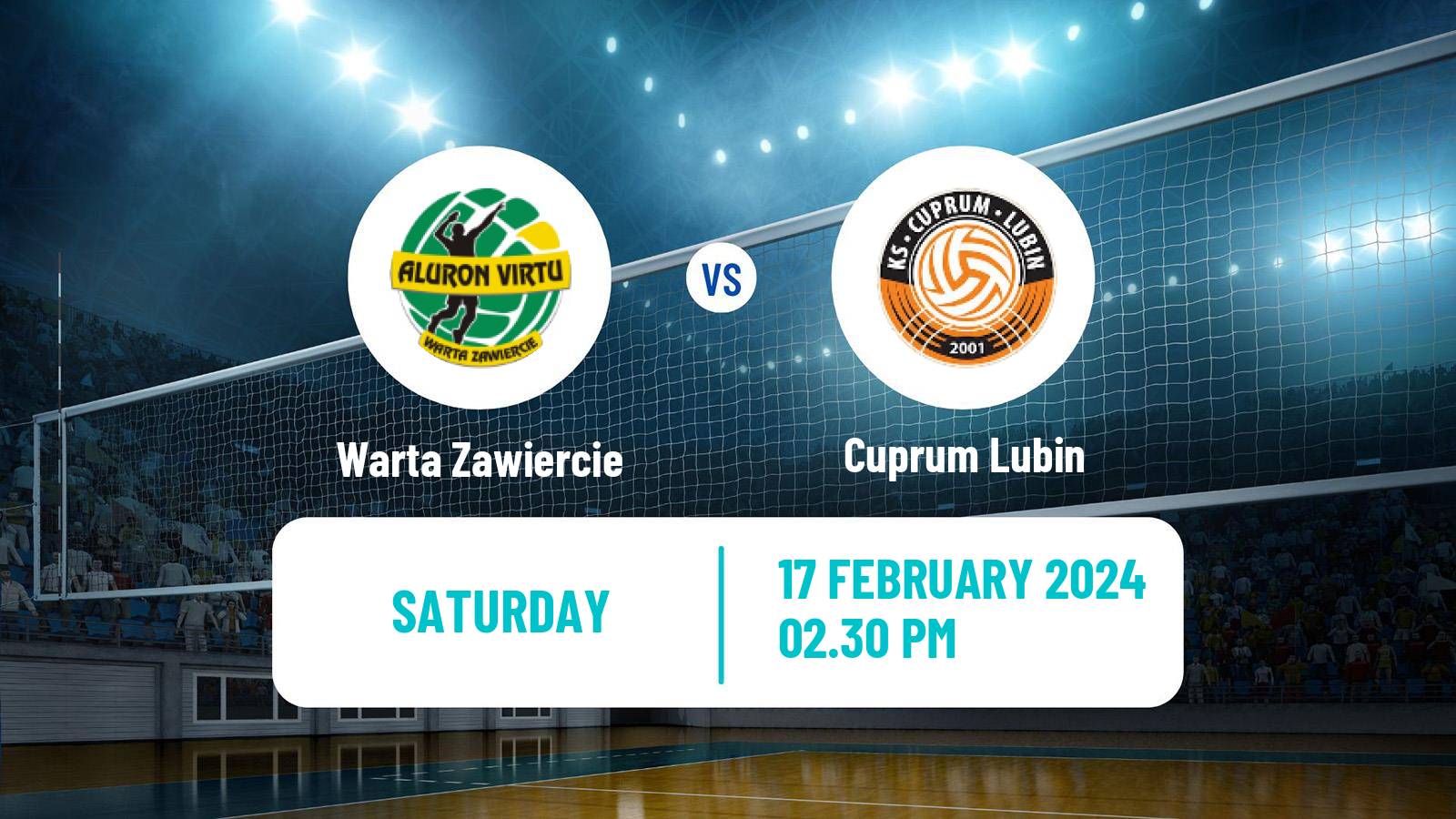 Volleyball Polish PlusLiga Warta Zawiercie - Cuprum Lubin