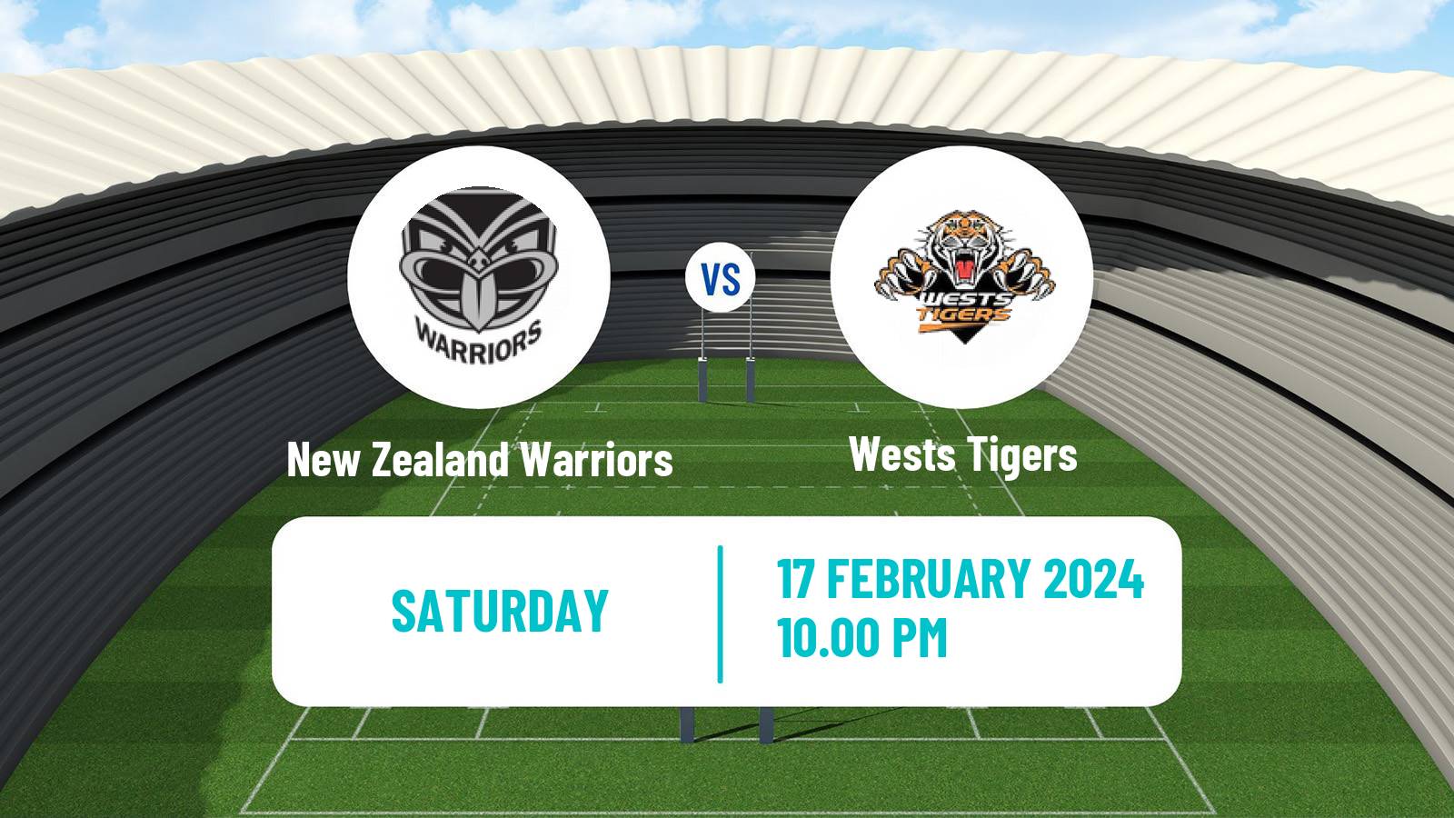 Rugby league Australian NRL New Zealand Warriors - Wests Tigers