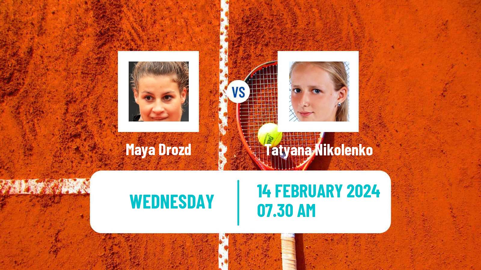 Tennis ITF W15 Sharm Elsheikh 2 Women Maya Drozd - Tatyana Nikolenko