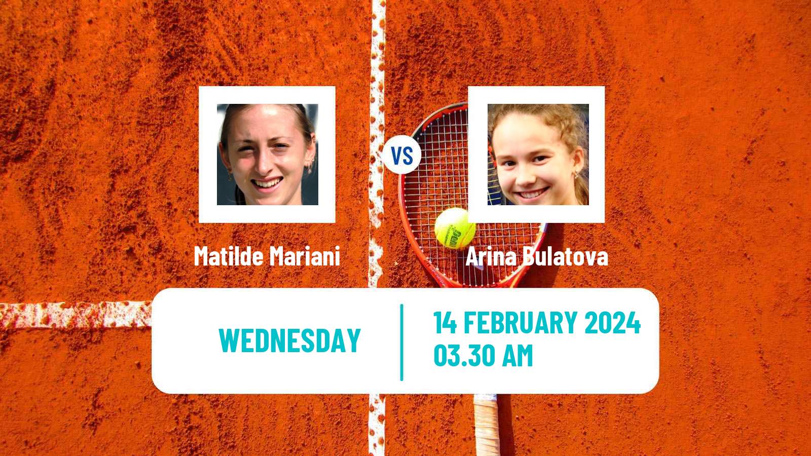 Tennis ITF W15 Monastir 5 Women Matilde Mariani - Arina Bulatova