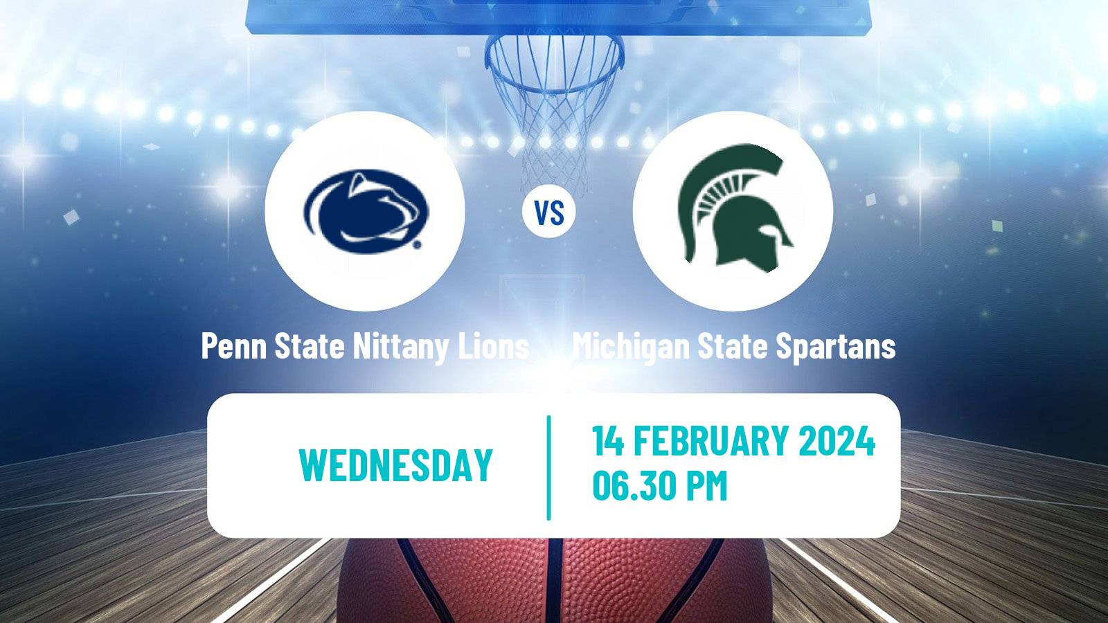 Basketball NCAA College Basketball Penn State Nittany Lions - Michigan State Spartans