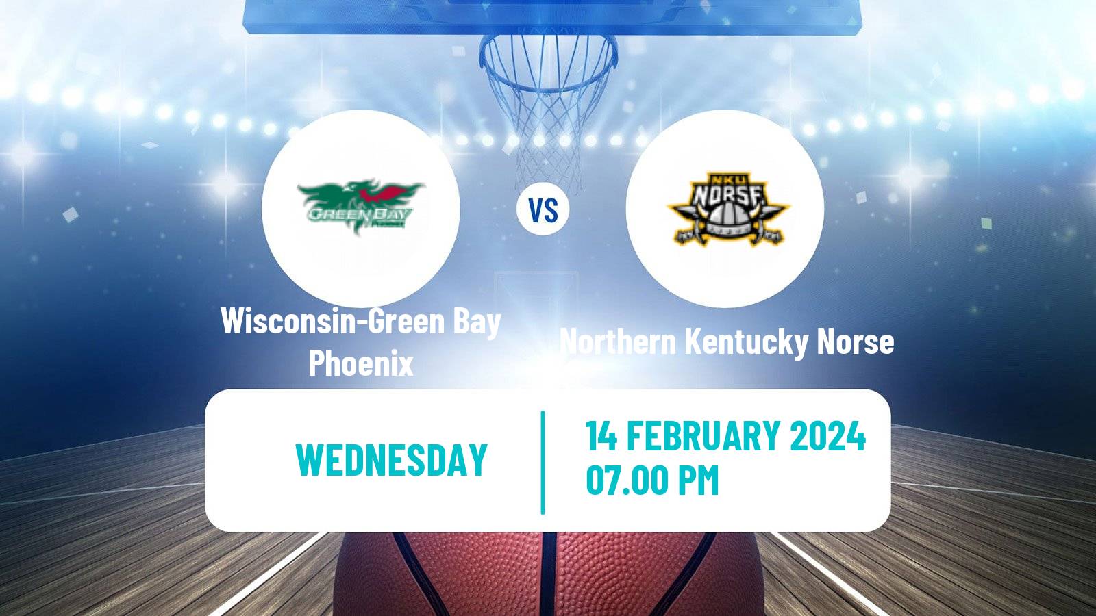 Basketball NCAA College Basketball Wisconsin-Green Bay Phoenix - Northern Kentucky Norse