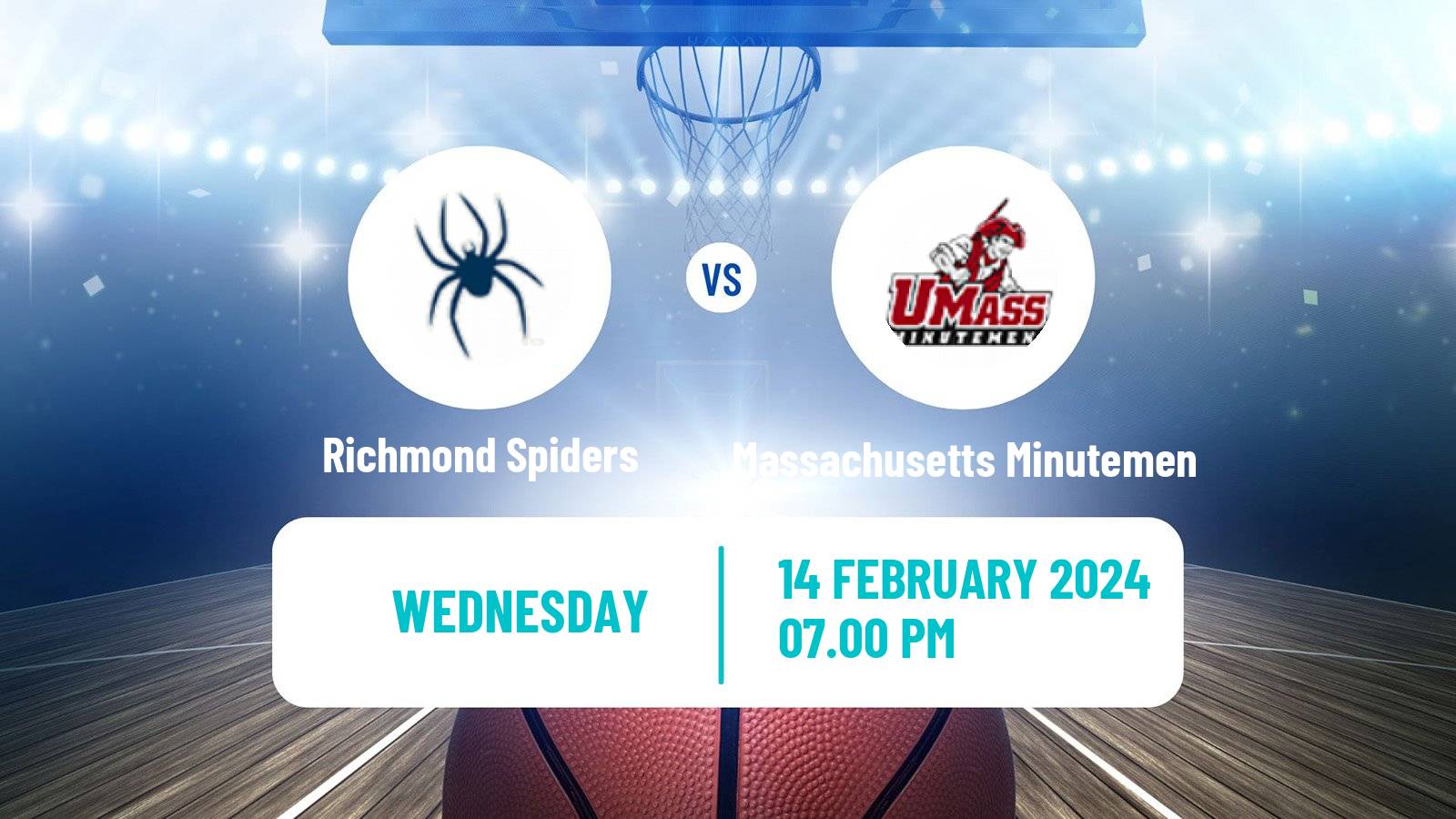Basketball NCAA College Basketball Richmond Spiders - Massachusetts Minutemen
