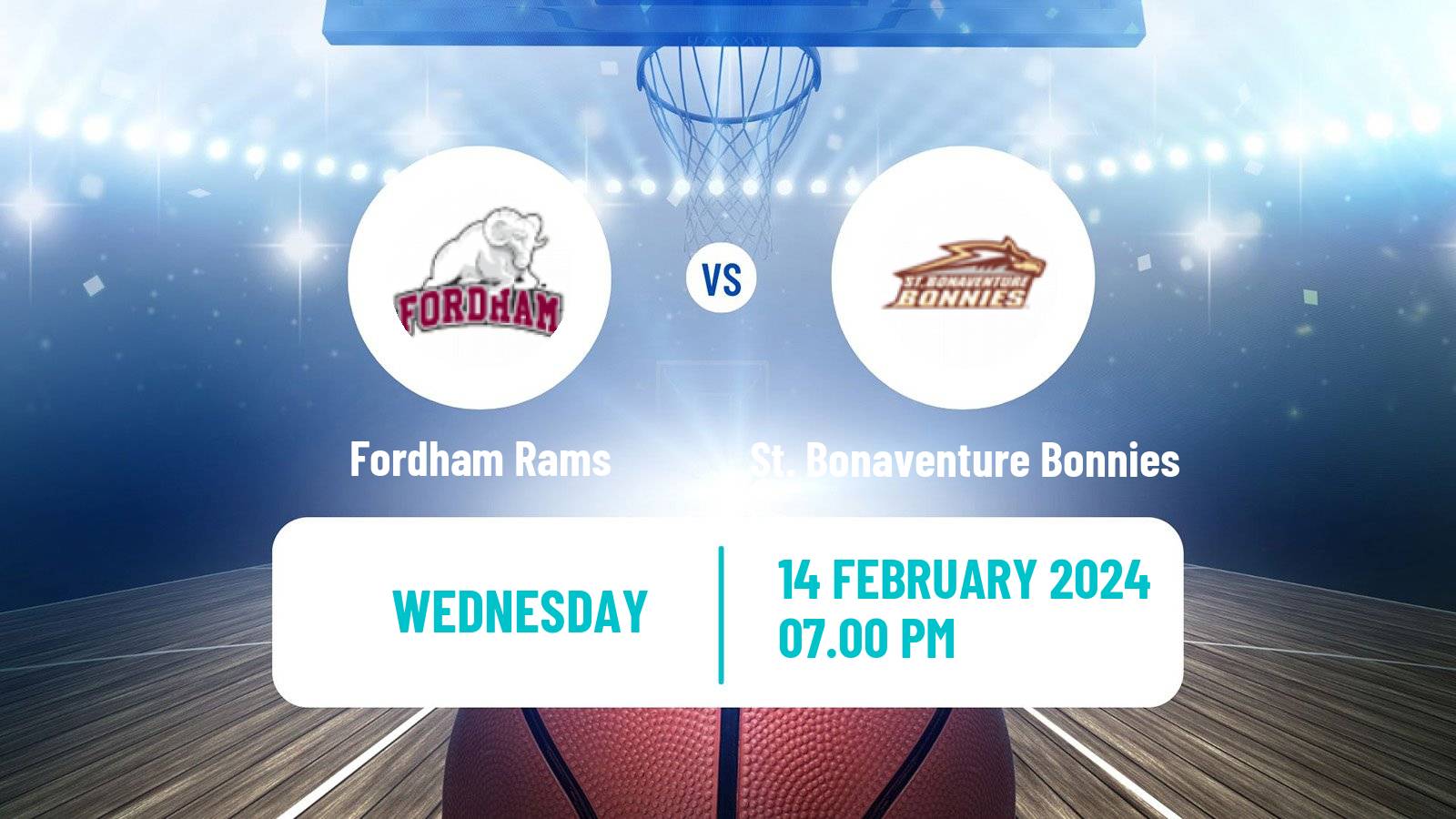 Basketball NCAA College Basketball Fordham Rams - St. Bonaventure Bonnies