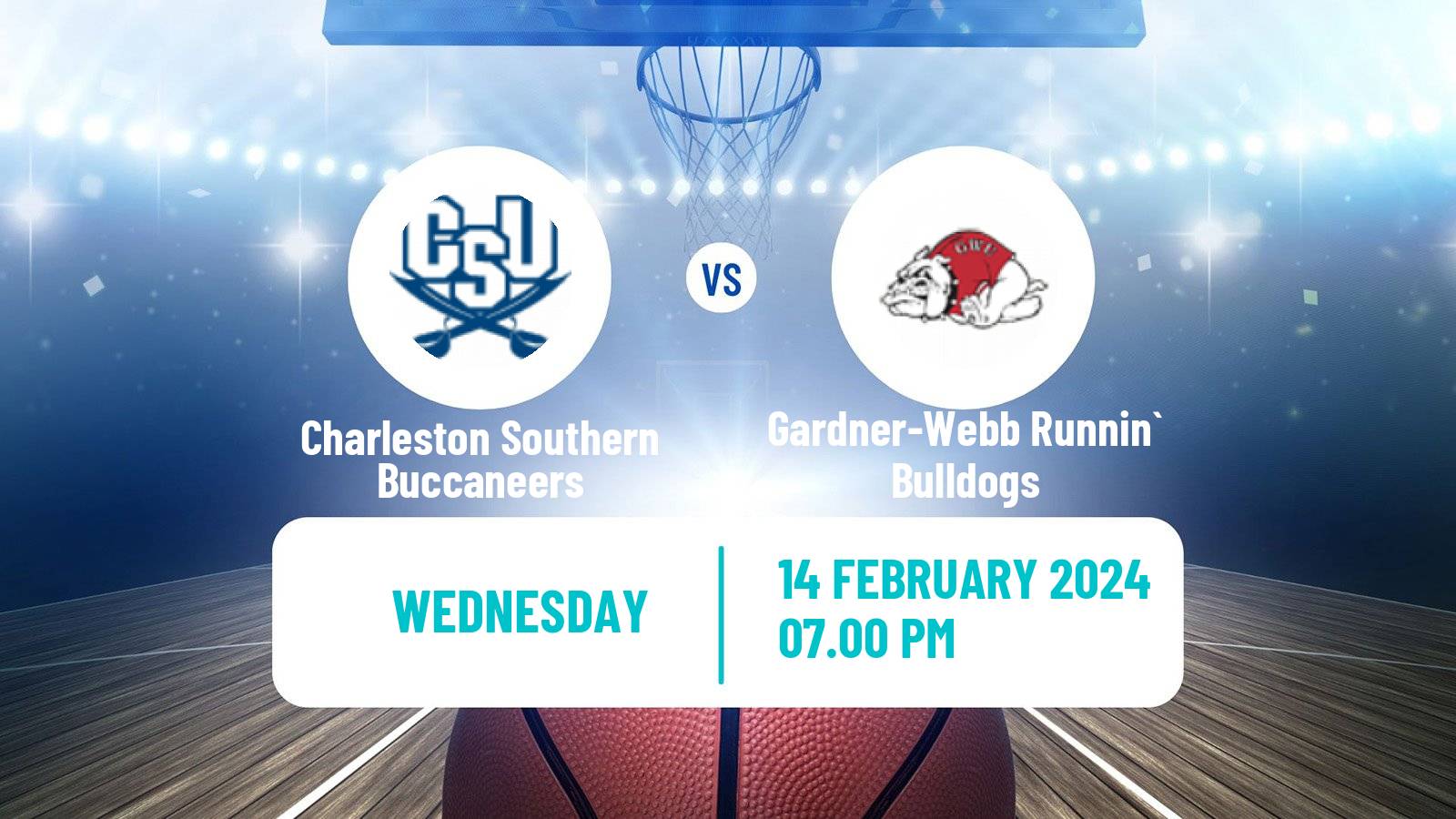 Basketball NCAA College Basketball Charleston Southern Buccaneers - Gardner-Webb Runnin` Bulldogs