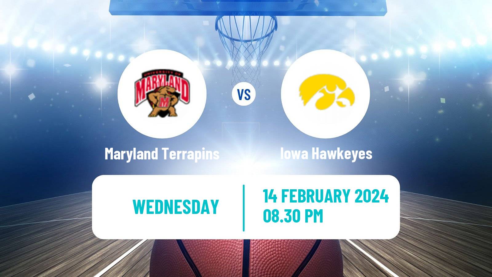 Basketball NCAA College Basketball Maryland Terrapins - Iowa Hawkeyes