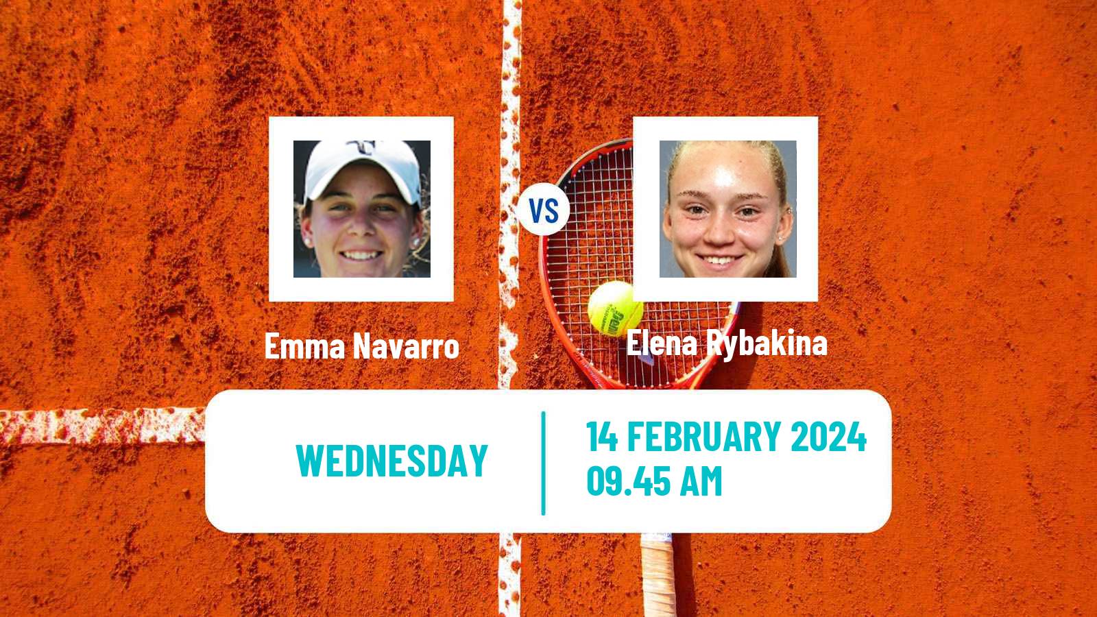 Tennis WTA Doha Emma Navarro - Elena Rybakina