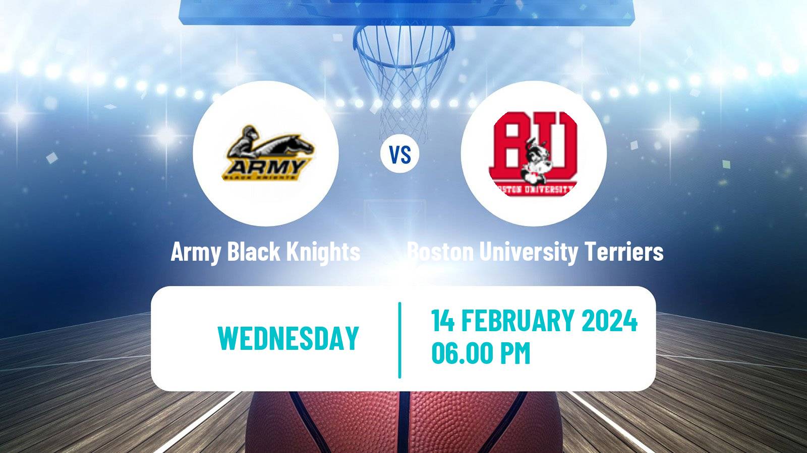 Basketball NCAA College Basketball Army Black Knights - Boston University Terriers
