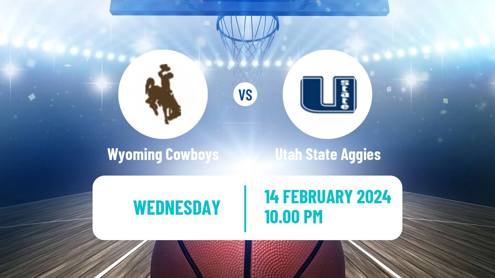 Basketball NCAA College Basketball Wyoming Cowboys - Utah State Aggies